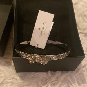 Kate Spade Glittering Silver Bow Bracelet